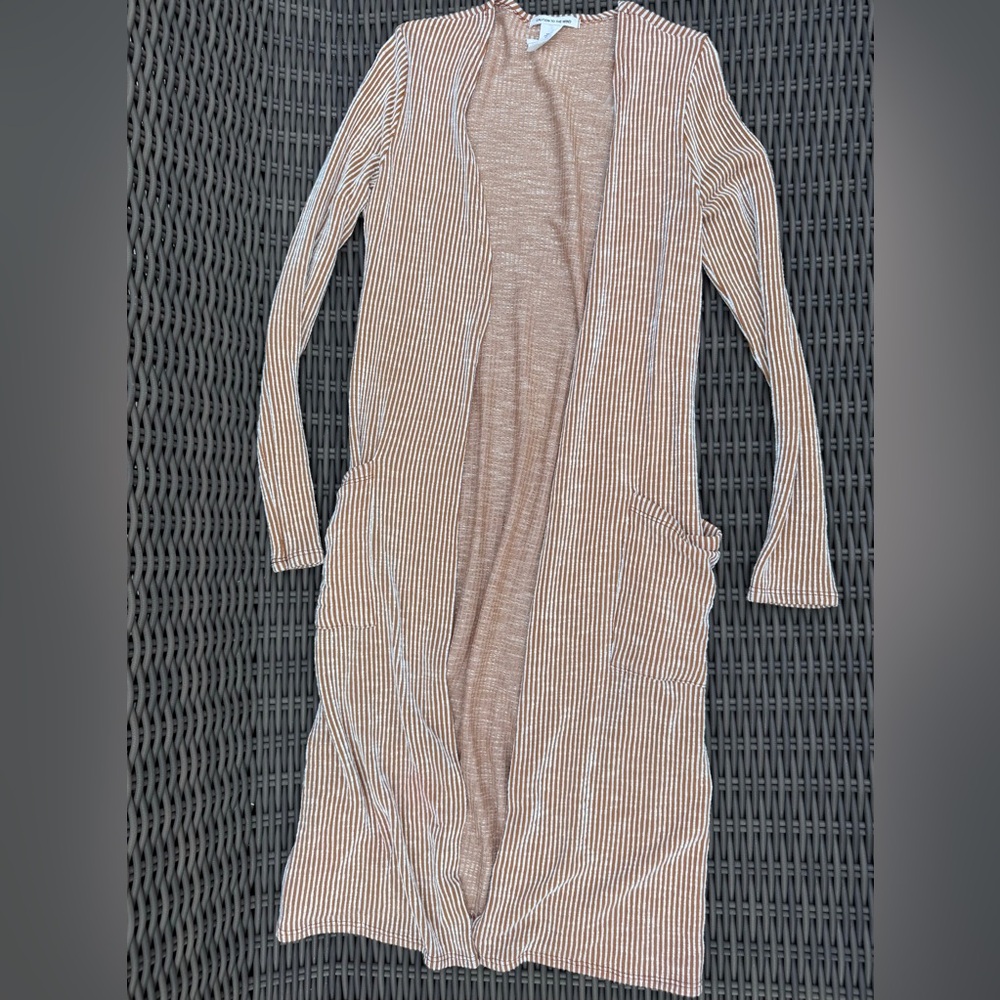 Caution To The Wind Striped Duster - Size S